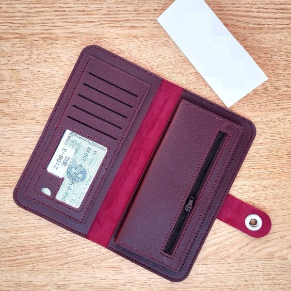 Dunbollu Slim Long PU Leather Wallet For Men With Zip - Card Holder Gents Wallet's | Best Quality Wallet For Men | Men's Wallet - Random Color - Image 3