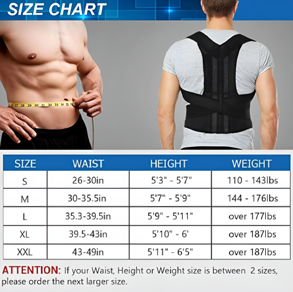 Posture belt, Posture corrector belt, Back support belt, Backbone Belt, Spine Support Belt, Back Pain Relief Shoulder Back Support Belt | Posture Corrector Belt For Men & Women - Image 2