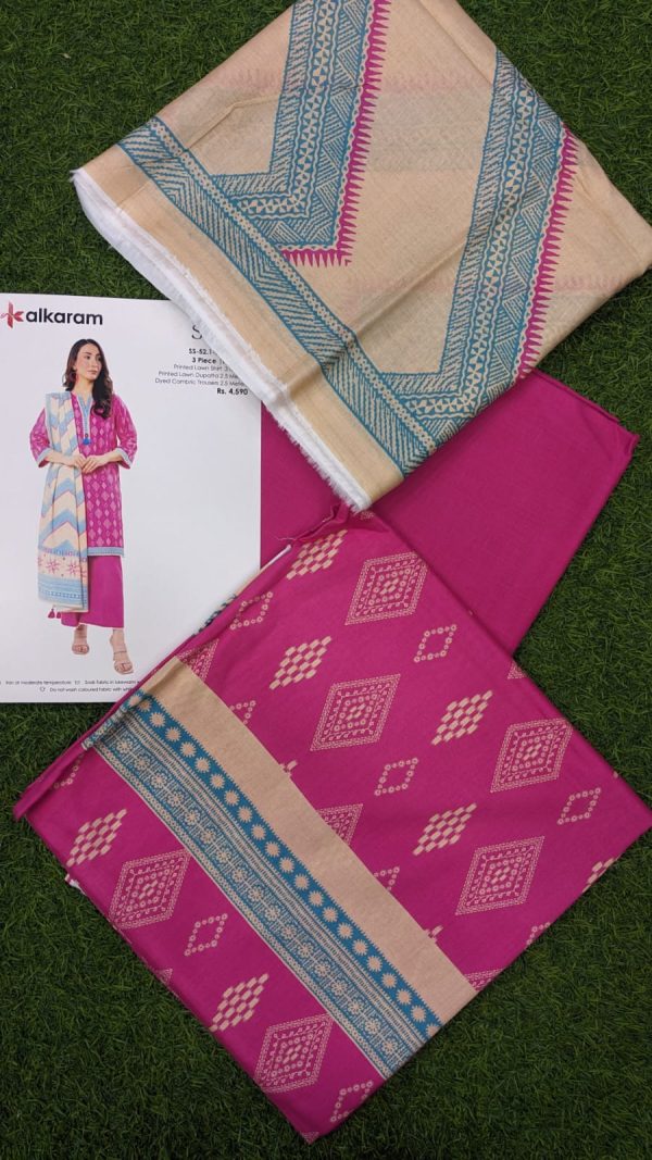 alkaram Lawn | Unstitched Collection 3 Pieces Casual Wear| Summer collection 2025 Collection Vol 1❤️ - Image 2