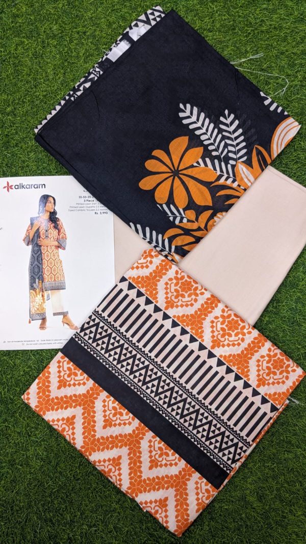 alkaram Lawn | Unstitched Collection 3 Pieces Casual Wear| Summer collection 2025 Collection Vol 1❤️ - Image 2