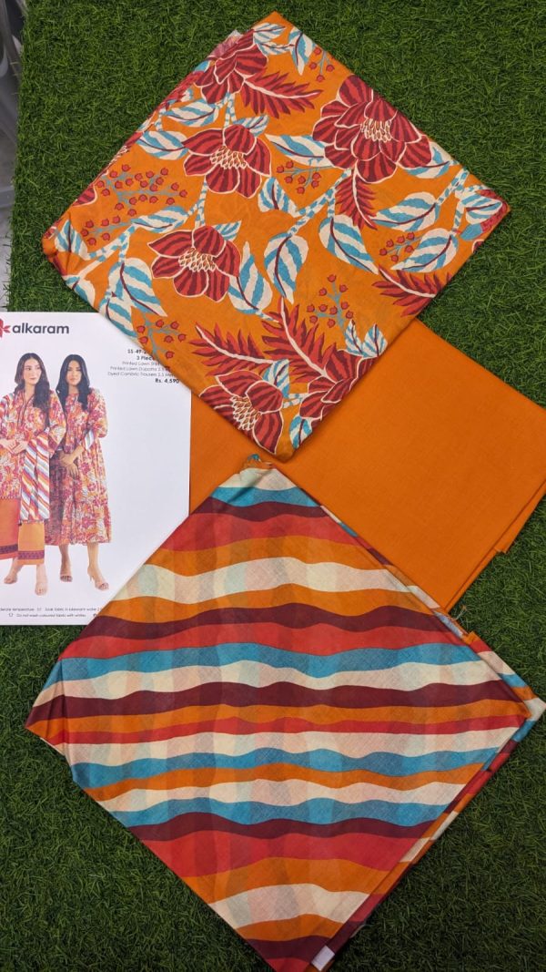 alkaram Lawn | Unstitched Collection 3 Pieces Casual Wear| Summer collection 2025 Collection Vol 1❤️ - Image 2