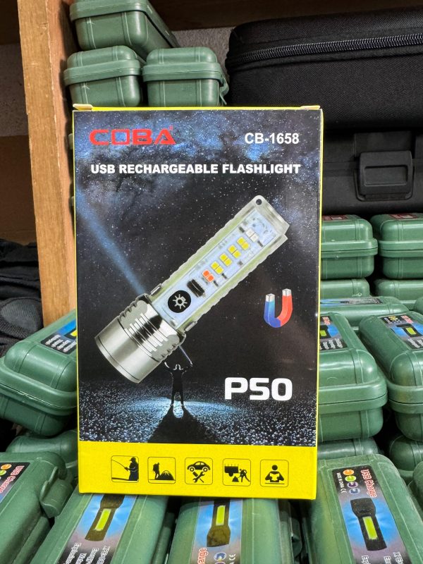 Coba Mini LED Torch Light - Coba CB 1658 – Super Bright Handheld Tactical Light  | Multiple Modes | Zoom-able Electric Flashlight for Camping, Hiking & Cycling ( Random Color ) - Image 12