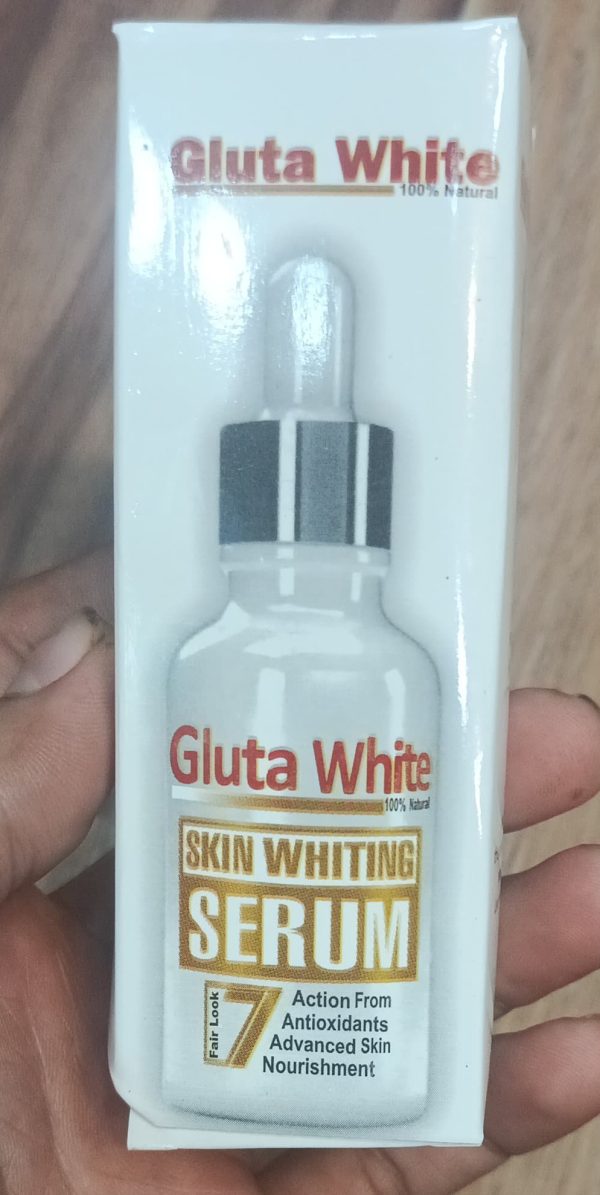 Gluta White Face Glowing Serum | Glutathione-Based Brightening | Hydration & Antioxidant Protection 30 ml  - Image 4