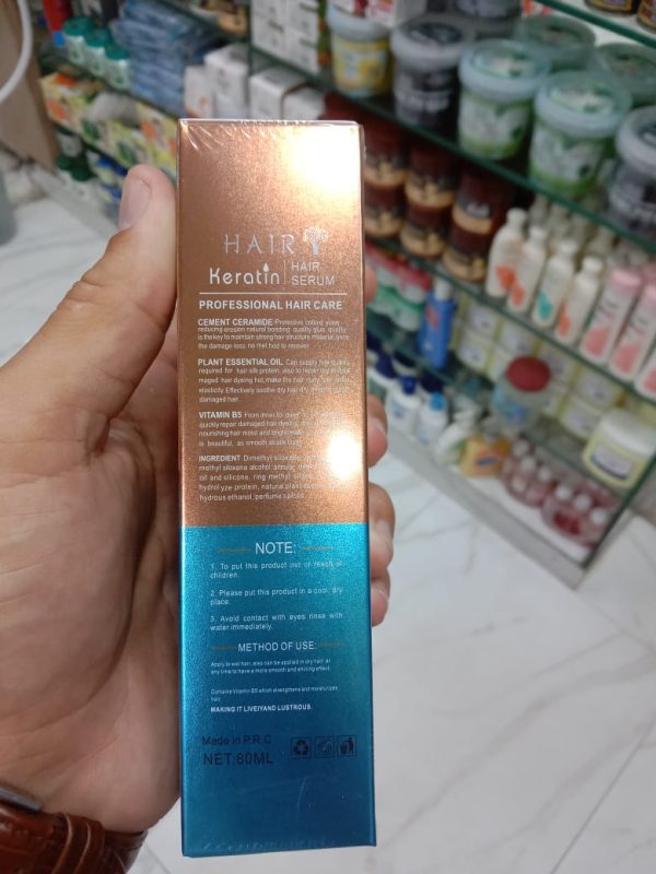 Keratin Hair Serum with Collagen & Morocco Oil 80 ml | Intensive Treatment for Damaged Hair Professional Salon Formula for Moisturizing, Smoothing, Nutrition, and Shine | Hair Keratin Serum  - Image 3