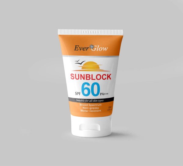 Ever Glow Whitening Sunblock SPF 60 – | Brightening & Broad Spectrum Protection | Sunblock |