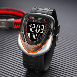 Skmei 1833 Digital Sports Men's Watch with LED Display, Waterproof, Multiple Time Zones, Stopwatch, Alarm, and Backlight for Outdoor, Sports, and Daily Casual Wear -(Without Box) | Smart Watch | Watch | Watch For Boys |