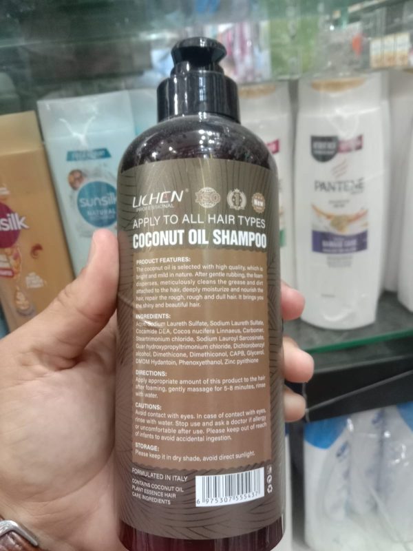 Lichen Hair Shampoo - Lichen Coconut Oil Shampoo, Sulfate Free, Paraben Free, Silicone Free, Color Safe, and Vegan Hair Shampoo - 500 ml   - Image 4