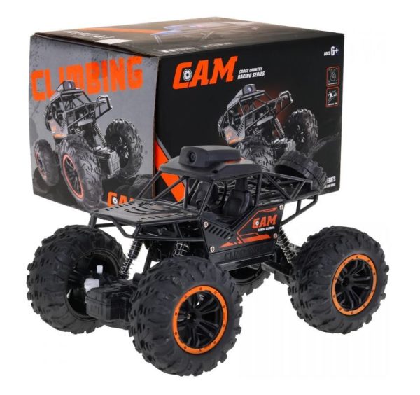 Crawler Cross Country Car With Camera | Remote Control Car With Camera WiFi 720P HD FPV Camera, 2.4Ghz 1:18 Scale Off-Road Remote Control Rechargeable Monster Truck Toys for Boys - Color Black | Toys For Kids | Remote Control Car | RC Car | - Image 4