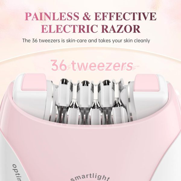 Daling DL-6032 Cordless Ladies Epilator with 2-Speed Adjustment, Painless Hair Removal, Rechargeable, Compact and Easy to Use for Legs, Arms, Underarms - Image 2