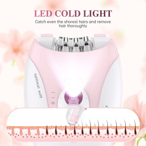 Daling DL-6032 Cordless Ladies Epilator with 2-Speed Adjustment, Painless Hair Removal, Rechargeable, Compact and Easy to Use for Legs, Arms, Underarms - Image 6