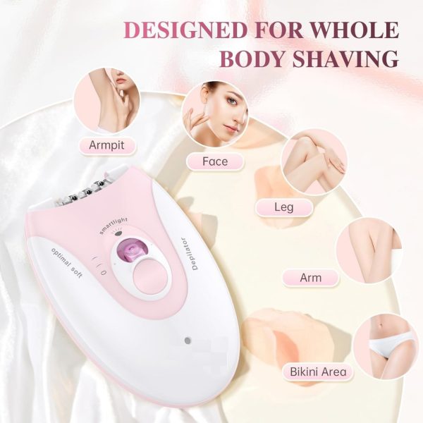 Daling DL-6032 Cordless Ladies Epilator with 2-Speed Adjustment, Painless Hair Removal, Rechargeable, Compact and Easy to Use for Legs, Arms, Underarms - Image 7