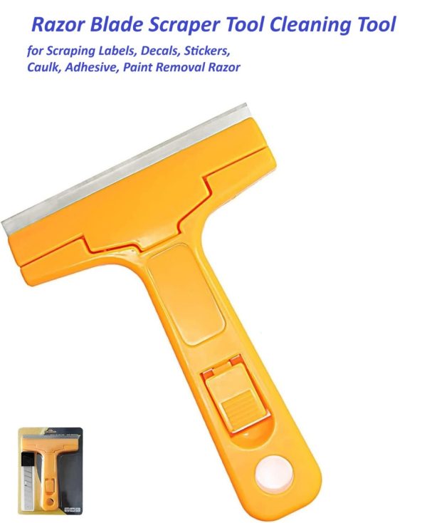 Heavy-Duty Razor Blade Scraper Tool for Removing Labels, Stickers, Caulk, Adhesive & Paint – Multipurpose Cleaning Tool for Glass, Tiles & Smooth Surfaces | Wall Scraper |Scraper With Blade |  - Image 11