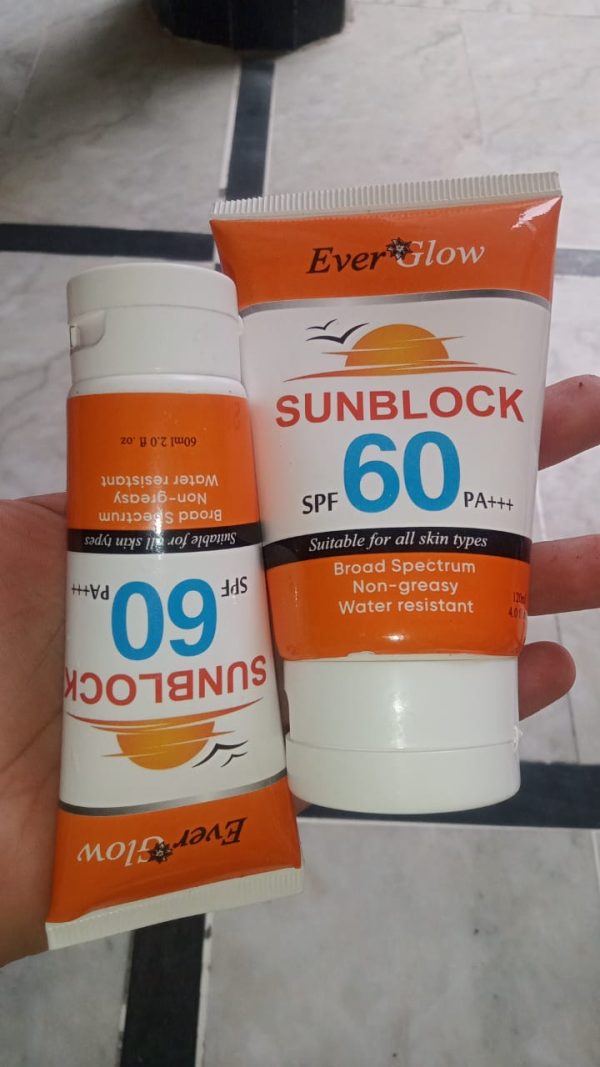 Ever Glow Whitening Sunblock SPF 60 – | Brightening & Broad Spectrum Protection | Sunblock | - Image 2