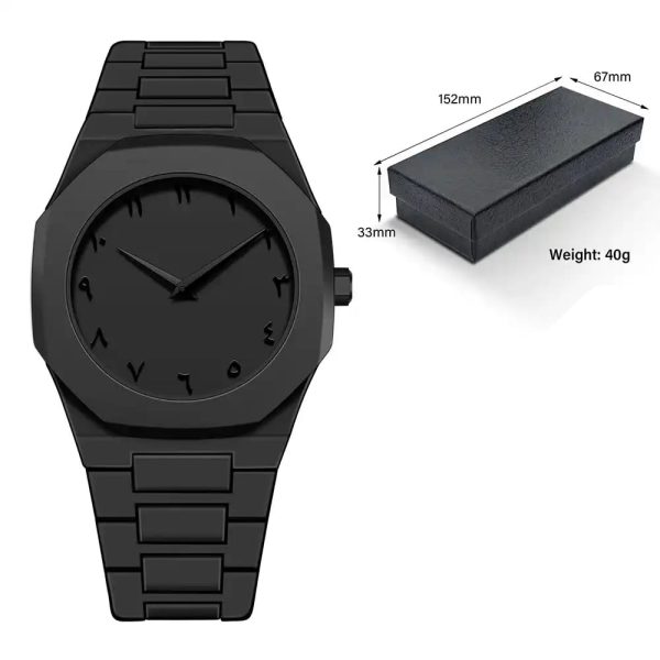 Full BLACK AURA Quartz Watch – Lightweight Design, , Premium Quality & Finish - Best Quality Analog Watch For Boys - Watch For Men | Full Black Color Watch - Image 2