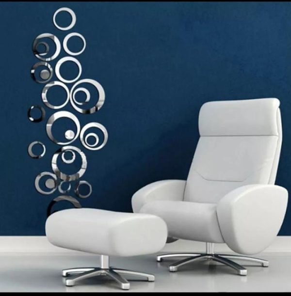 24 pcs Acrylic Mirror 3D Wall Stickers Living Room Personalized Interior Decoration - Image 6