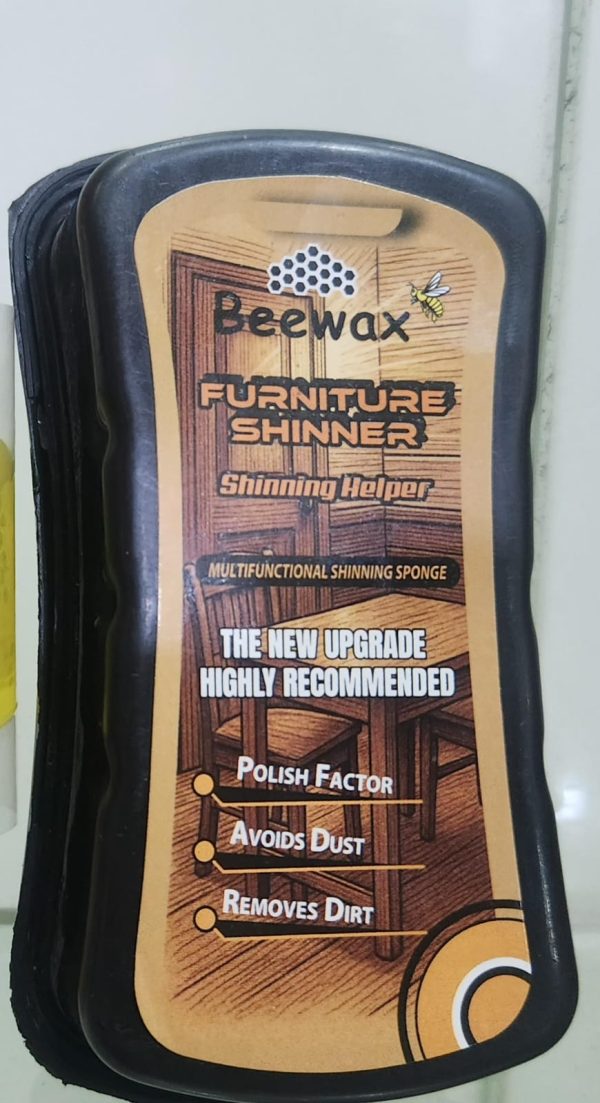 Beeswax Furniture Shiner Sponge – Wood Polish & Cleaner for a Natural Shine - Image 3