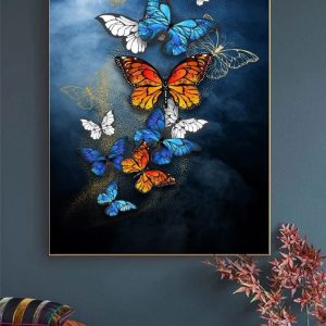 Elegant Metal Butterfly Wall Decoration for Living Room & Bedroom