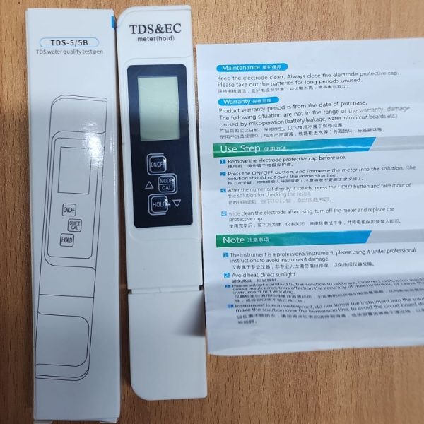 Portable Digital Water TDS, EC, And Temperature Meter (3-in-1) With ATC Function, 1ppm Resolution, 0-9990ppm Purity Tester - Image 3