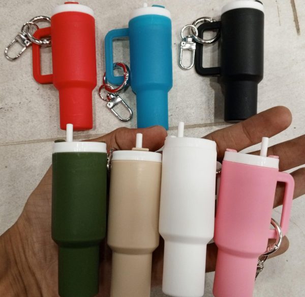Colorful Mini Stanley Tumbler Keychain – Cute Miniature Tumbler Charm for Handbags, Backpacks & Car Keys – Portable Stanley Cup Keychain Accessory -Random color | Key Chain | Stanley Keychain - Image 2