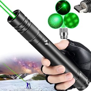 jy-303 Green Laser Pointer – Rechargeable with Lock Key, Charger & Ideal for Teaching, Astronomy, Presentations More