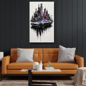 Metal Wall art, Car design metal printed wall decor