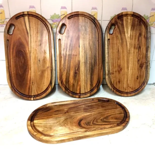 Premium Oblong Acacia Wood Chopping Board – 17 x 9 x 2 Inches - Image 6