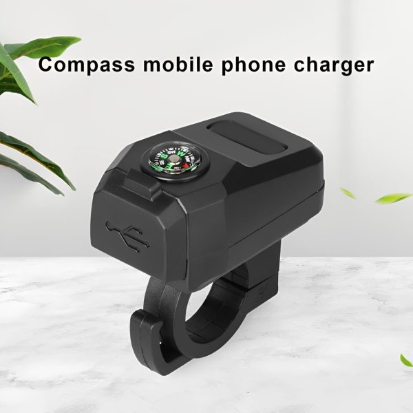 Motorcycle USB Charger with Compass – Fast Charging, Waterproof, 36-105V – Universal for Motorcycles & E-Bikes - Image 8
