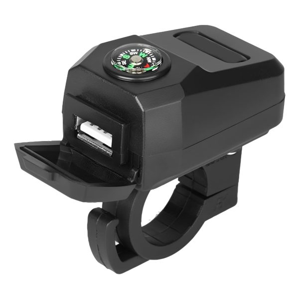 Motorcycle USB Charger with Compass – Fast Charging, Waterproof, 36-105V – Universal for Motorcycles & E-Bikes - Image 3