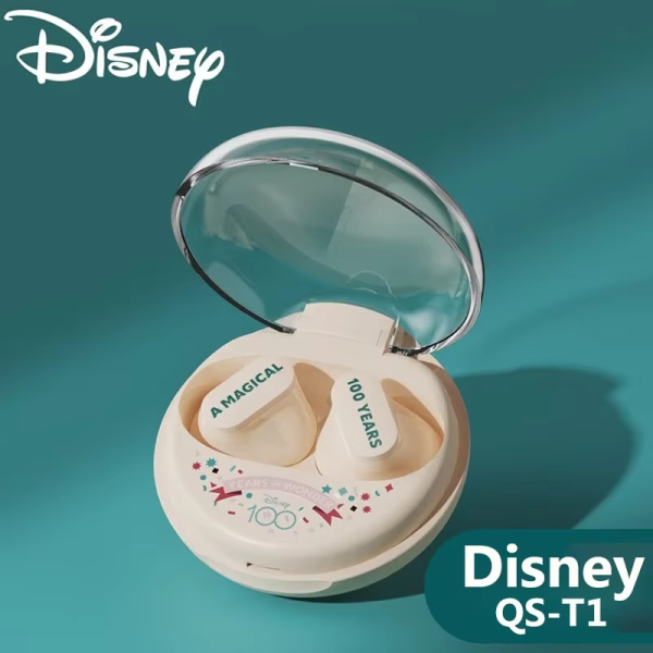 Disney 100 Anniversary Earbuds - Choice Disney QS-T1 Earphone Bluetooth 5.3 Wireless Headphones Low Latency Earbuds HIFI Stereo Sound 100th Anniversary Model ( Random Color )