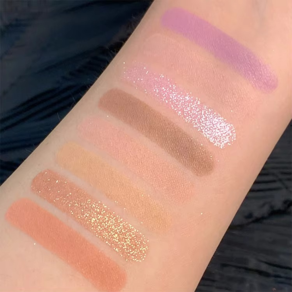 08 Colors Biya Star Flash Eight-Color Eye Shadow Palette Matte Pearl Light Fine Color Milk Tea Earth Niche Glitter Eye Shadow - 8 colors Korean Trending Eye Shadow Palette  - Image 5