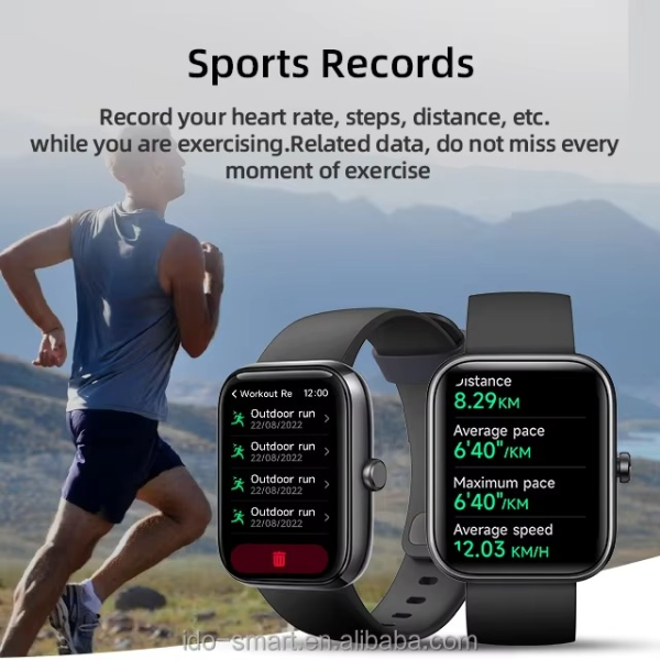 H20 Smartwatch Made in Dubai – Waterproof Fitness Tracker with Heart Rate Monitor, Blood Pressure, Sleep Tracking, Step Counter, Touchscreen Sports Watch for Men and Women - Black Color - Image 11