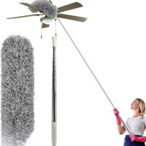 Extendable Telescope Microfiber Duster Long Handle For Cleaning Dust, Dirt And Stains Fan duster high quality