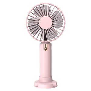 Mini Portable Electric Fan for Students, Dorm Room – USB Rechargeable, Quiet Desktop Fan – Compact Volcanic Ash Design - ( Random Color )