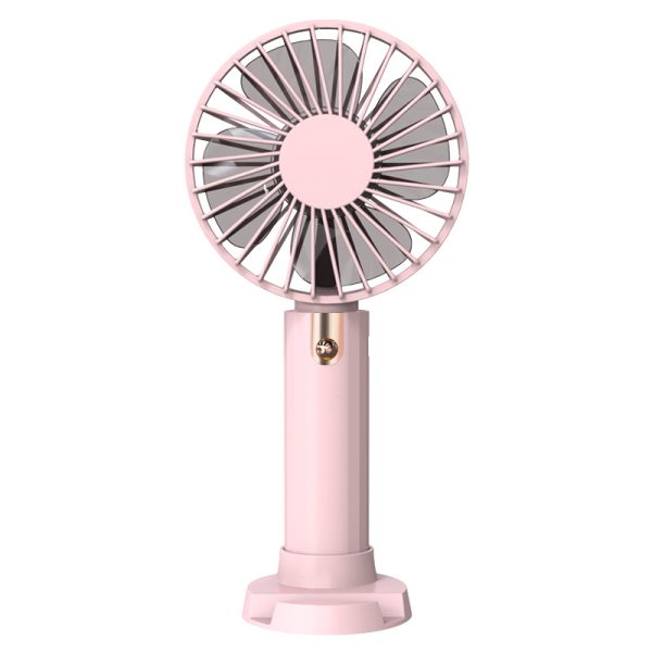 Mini Portable Electric Fan for Students, Dorm Room – USB Rechargeable, Quiet Desktop Fan – Compact Volcanic Ash Design - ( Random Color )