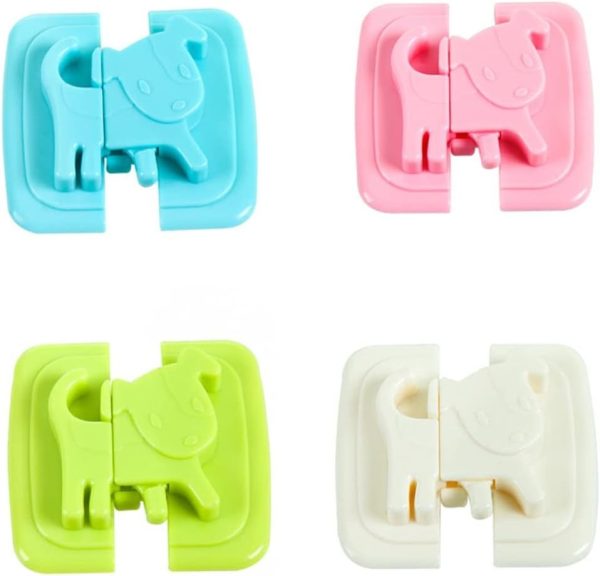 01 PCs Cute Dog Shape Cartoon Cabinet Door Child Safe Lock Refrigerator Toilet Baby Safety Tools | Refrigerator Lock | Lock For Cabinet - Random Color - Image 10