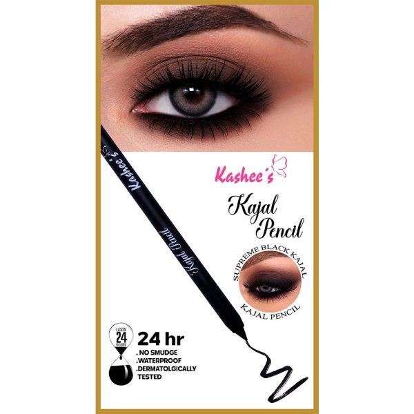 Pack Of 01 - Kashee's Black Kajal Pencil - Kajal Pencil For Eyes - Kashee Kajal Pencil For Girls - Best Quality Kajal - Image 3