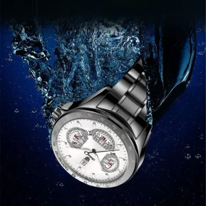 Men's Watches Luxury Waterproof Calendar Wrist Watch Business Casual Quartz Watches Clock  Calendar Wrist Watch Business Casual Quartz Watches (Without Box)