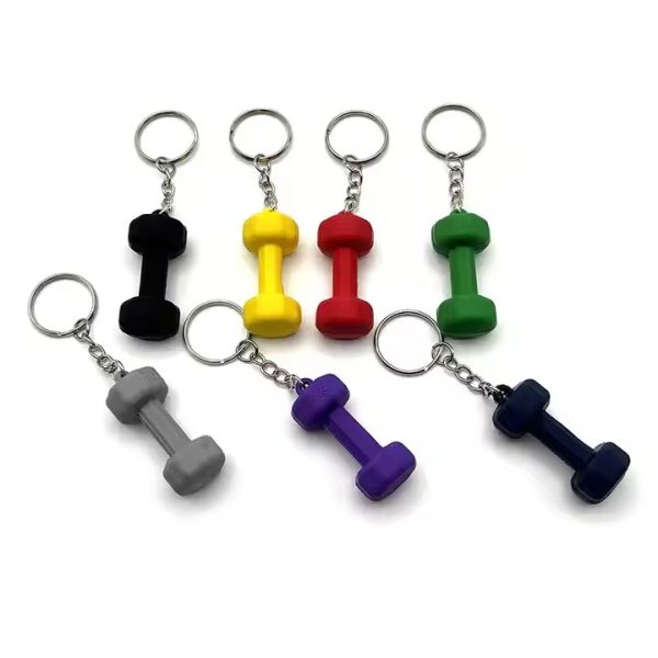 01 PCs Dumbbell Keychain Pendant PVC Barbell Men Car Key Chain Creative Sport Fitness Club Commemorative Small Gift | Key-Chain For Boys & Men's ( Random Color ) - Image 13