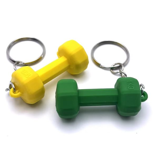 01 PCs Dumbbell Keychain Pendant PVC Barbell Men Car Key Chain Creative Sport Fitness Club Commemorative Small Gift | Key-Chain For Boys & Men's ( Random Color ) - Image 10