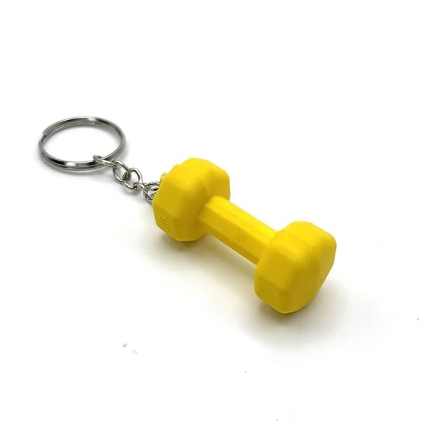 01 PCs Dumbbell Keychain Pendant PVC Barbell Men Car Key Chain Creative Sport Fitness Club Commemorative Small Gift | Key-Chain For Boys & Men's ( Random Color ) - Image 8