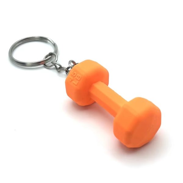 01 PCs Dumbbell Keychain Pendant PVC Barbell Men Car Key Chain Creative Sport Fitness Club Commemorative Small Gift | Key-Chain For Boys & Men's ( Random Color ) - Image 6