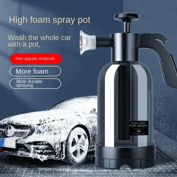 Hand Pump Foam Car Wash Sprayer Bottle Air Pressure Sprayer Car Cleaning Tools Gardening Spray Bottle Air Pump Watering Bottle - Black Color - Image 3