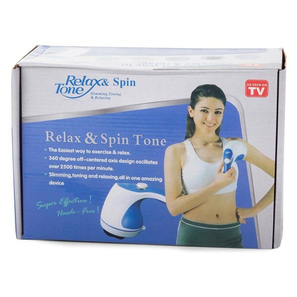 4 in 1 Relax & Spin Tone Vibration Electric Massager | Electronic Relax & Spin Body Massager With Different Heads ( Random Color ) - Image 11
