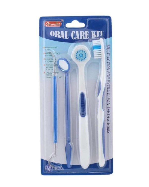 Oral Care Brush Kit 4 in 1 | Best Quality Oral Care Kit 04 PCs - Oral Hygiene Oral Care ( Random Color )