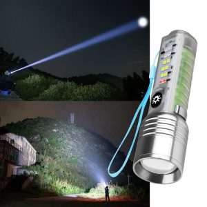 Coba Mini LED Torch Light - Coba CB 1658 – Super Bright Handheld Tactical Light  | Multiple Modes | Zoom-able Electric Flashlight for Camping, Hiking & Cycling ( Random Color )