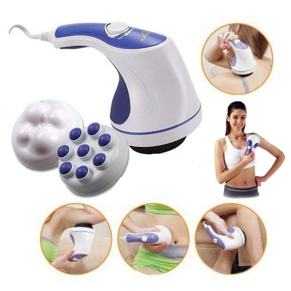 4 in 1 Relax & Spin Tone Vibration Electric Massager | Electronic Relax & Spin Body Massager With Different Heads ( Random Color ) - Image 17