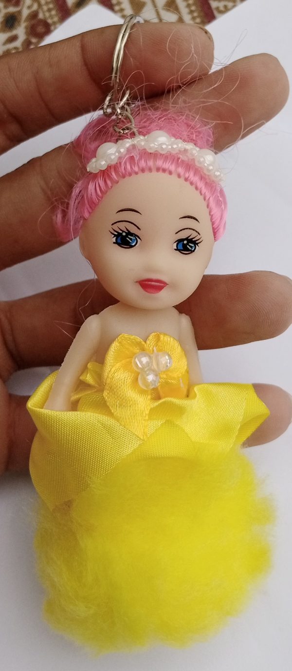 1Pcs Beautiful  Baby Doll Keychain/Keyring for Girls & Womr Bike, Car, Bag & Handbag Accessories  (Random coloen, fors) - Image 7