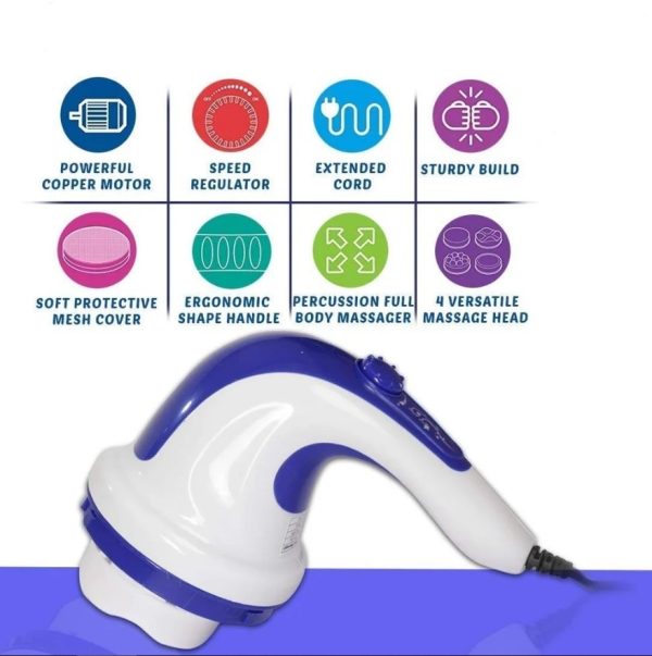 4 in 1 Relax & Spin Tone Vibration Electric Massager | Electronic Relax & Spin Body Massager With Different Heads ( Random Color ) - Image 5