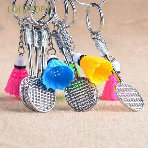 01 PCs Metal Badminton Racket & Ball Keychain – Stylish Keyring Gift for Girls’ Bags & Boys | Random Color Key-Chain - Image 6