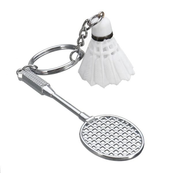 01 PCs Metal Badminton Racket & Ball Keychain – Stylish Keyring Gift for Girls’ Bags & Boys | Random Color Key-Chain - Image 7